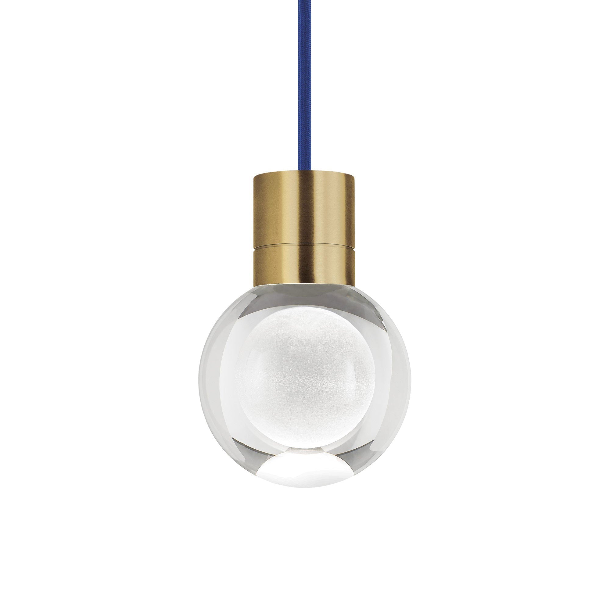 Suspension LED globe en cristal optique gravé au laser