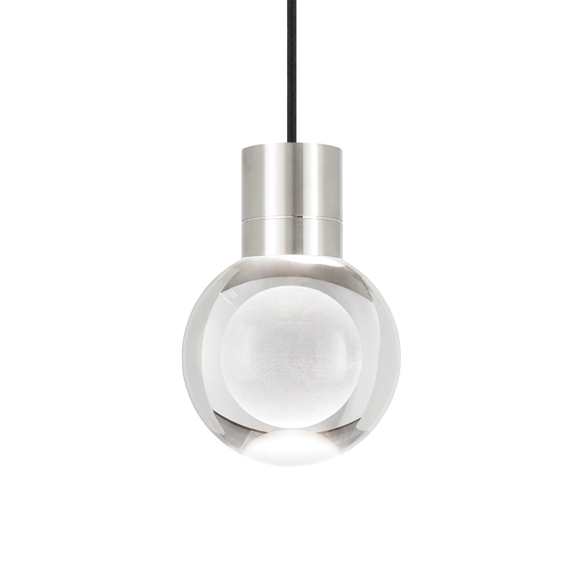 Suspension LED globe en cristal optique gravé au laser