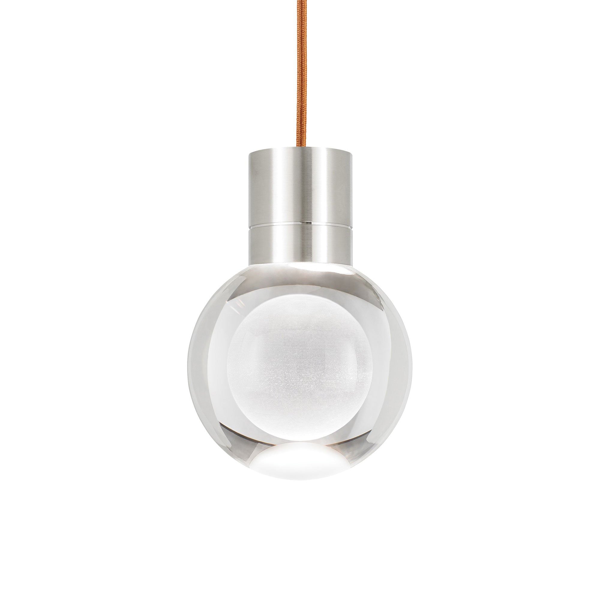 Suspension LED globe en cristal optique gravé au laser