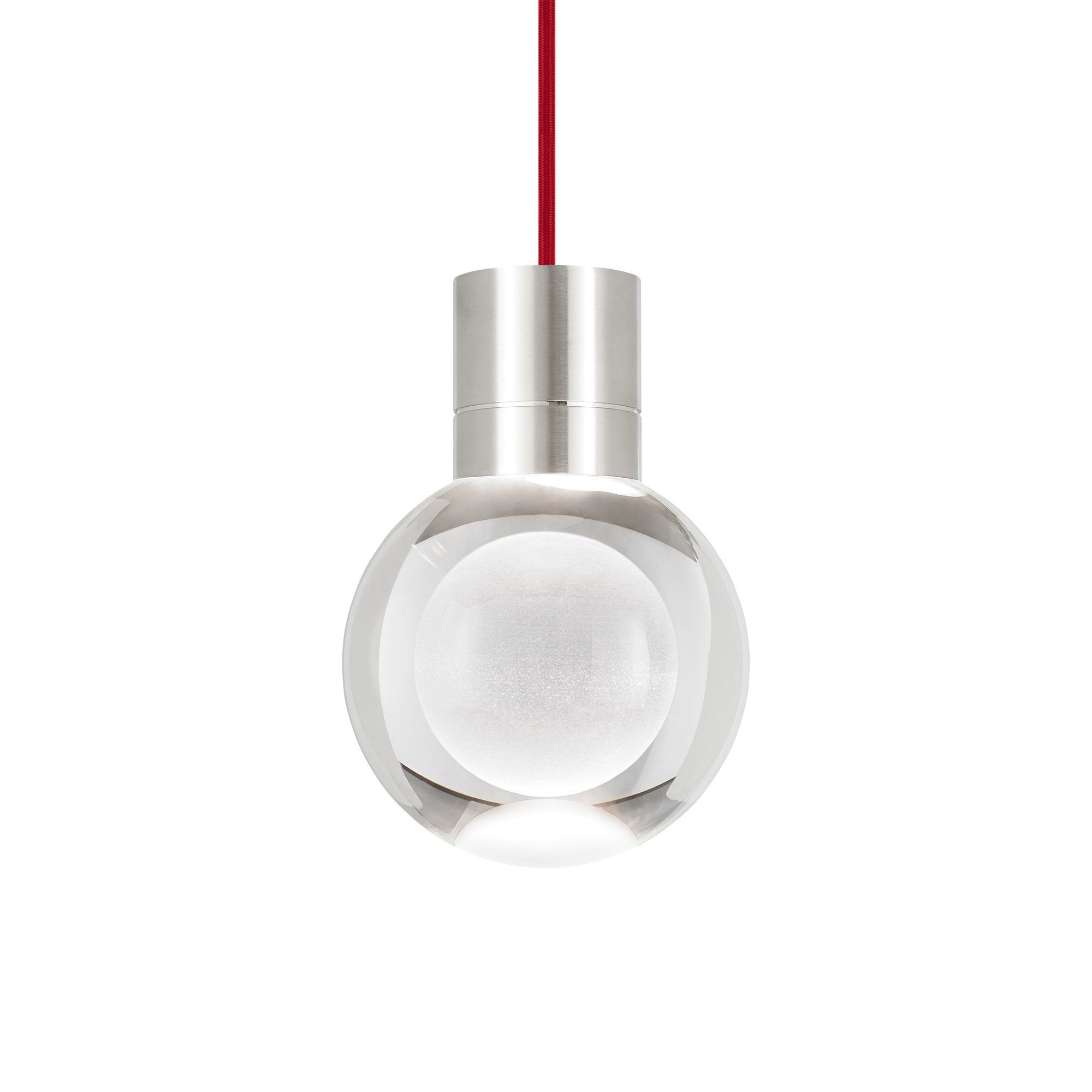 Suspension LED globe en cristal optique gravé au laser