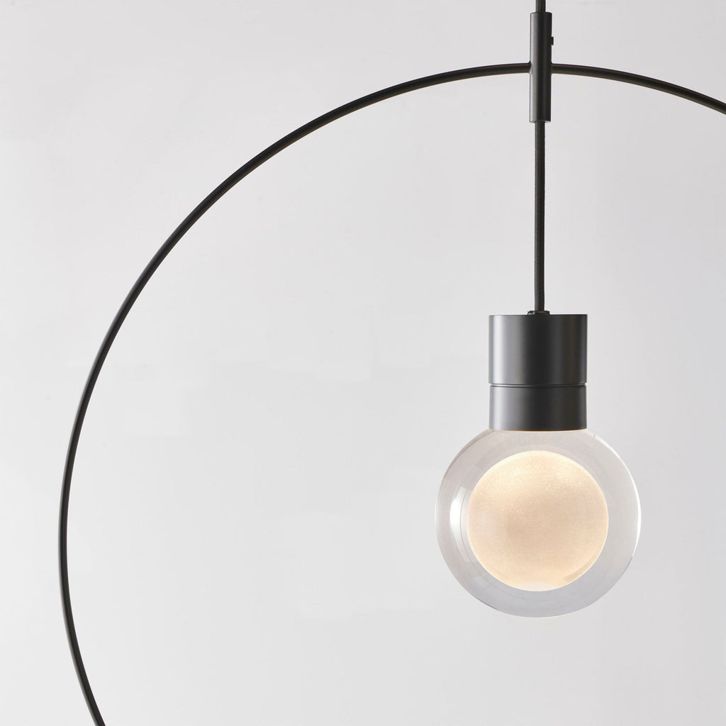 Suspension LED globe en cristal optique gravé au laser