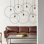 Suspension LED globe en cristal optique gravé au laser