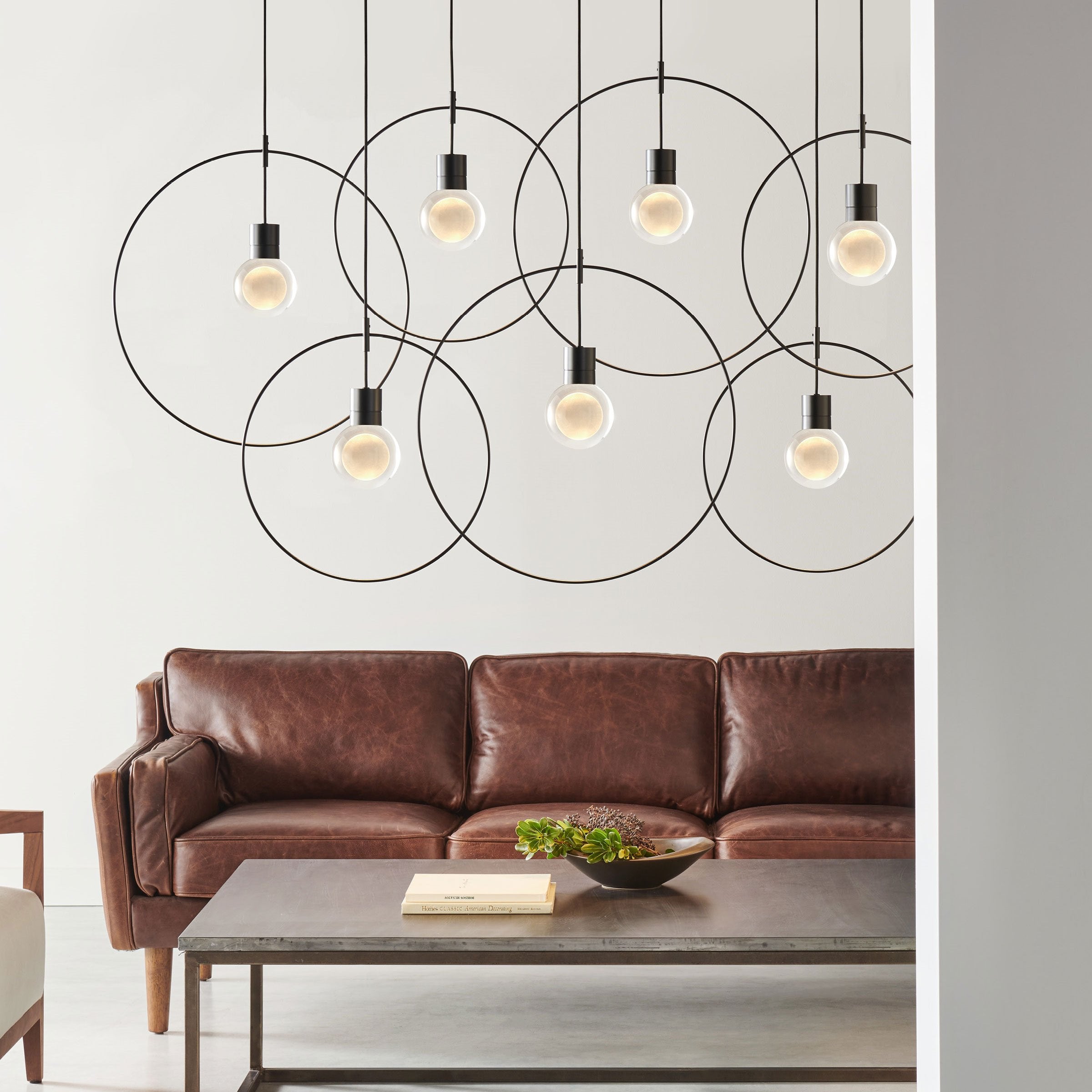 Suspension LED globe en cristal optique gravé au laser