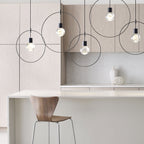 Suspension LED globe en cristal optique gravé au laser