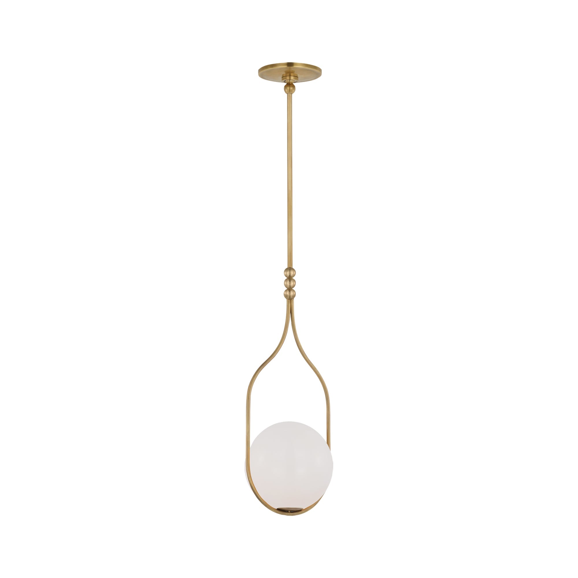Suspension LED Globe en verre blanc