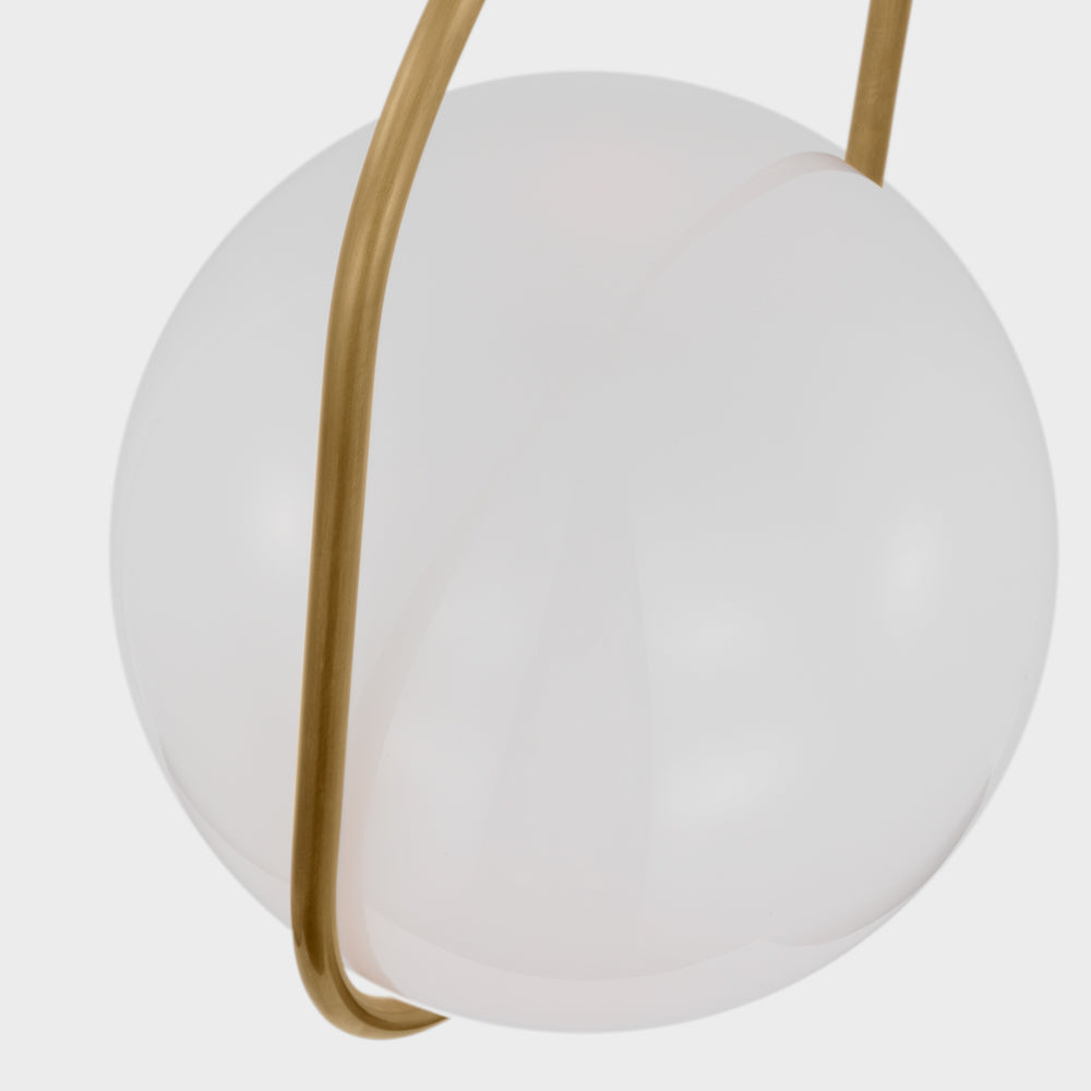 Suspension LED Globe en verre blanc