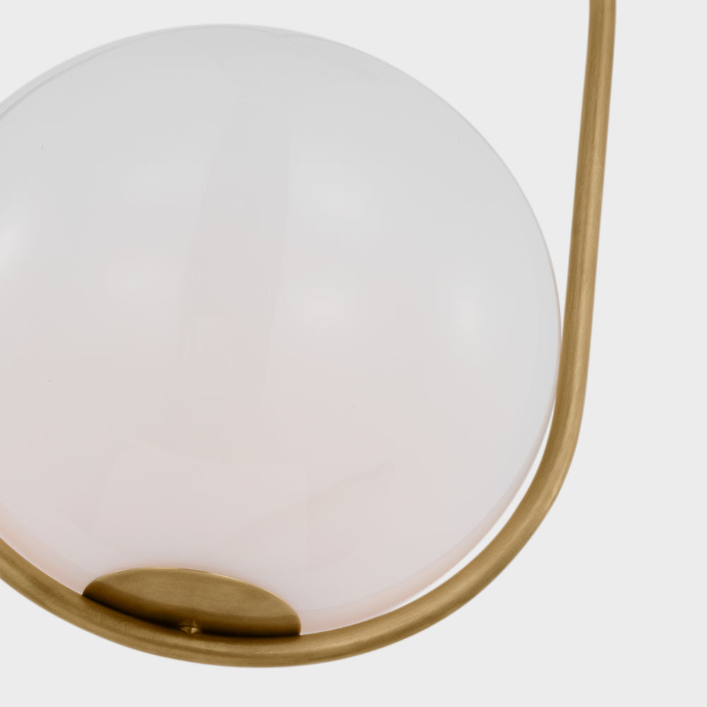 Suspension LED Globe en verre blanc