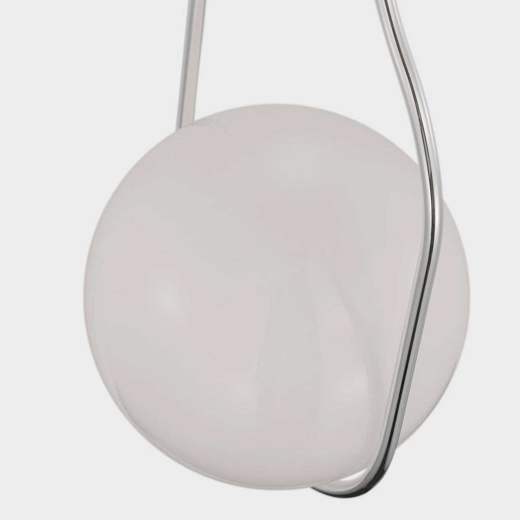 Suspension LED Globe en verre blanc