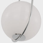Suspension LED Globe en verre blanc