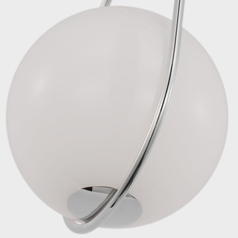Suspension LED Globe en verre blanc