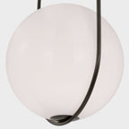 Suspension LED Globe en verre blanc