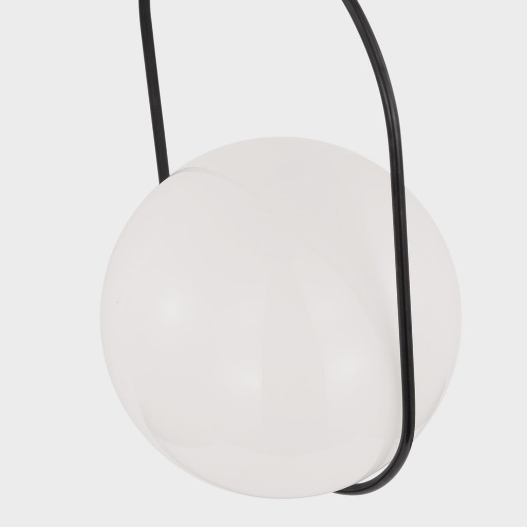 Suspension LED Globe en verre blanc
