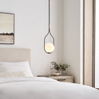 Suspension LED Globe en verre blanc