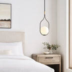 Suspension LED Globe en verre blanc