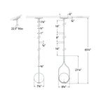 Suspension LED Globe en verre blanc