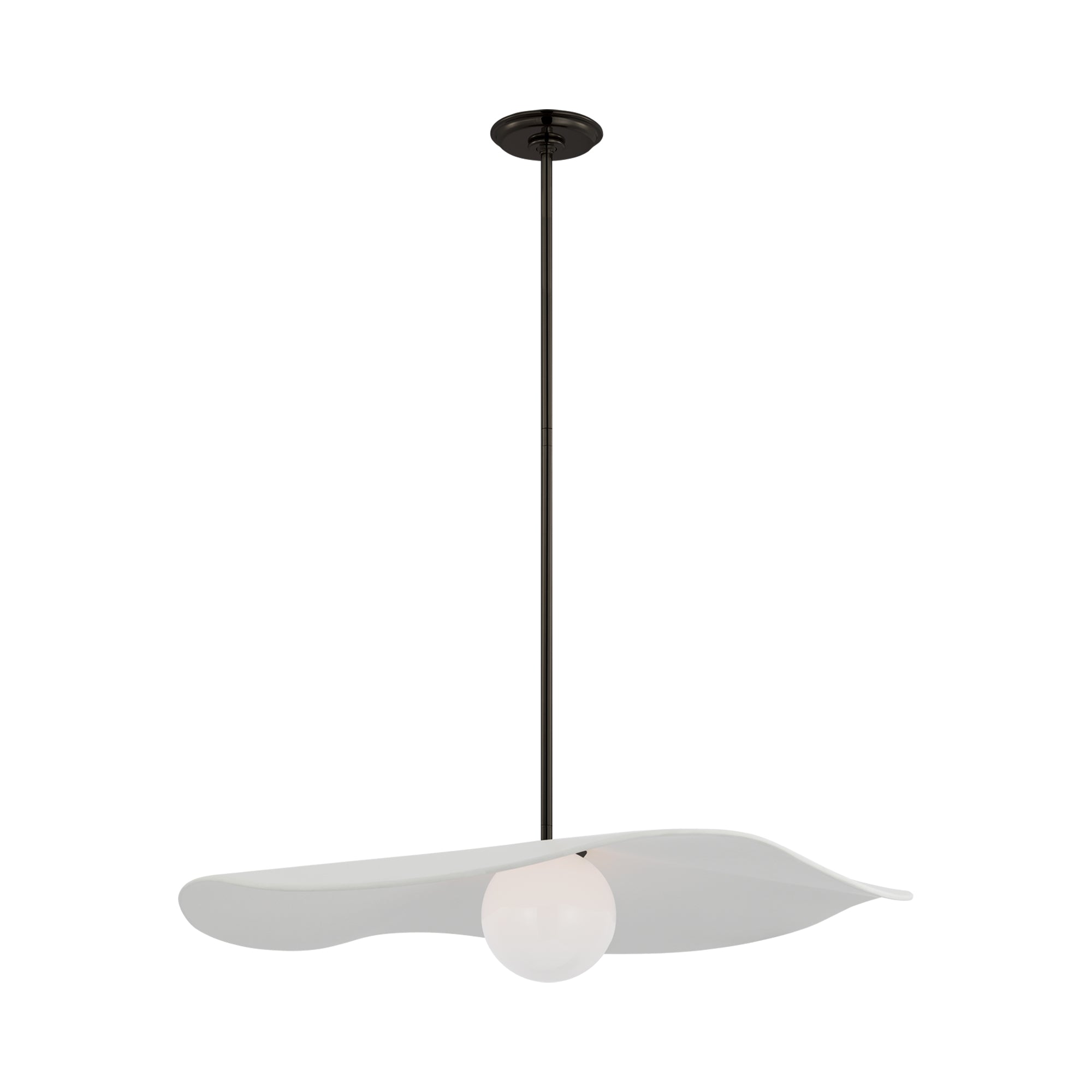 Suspension LED en sphère de verre