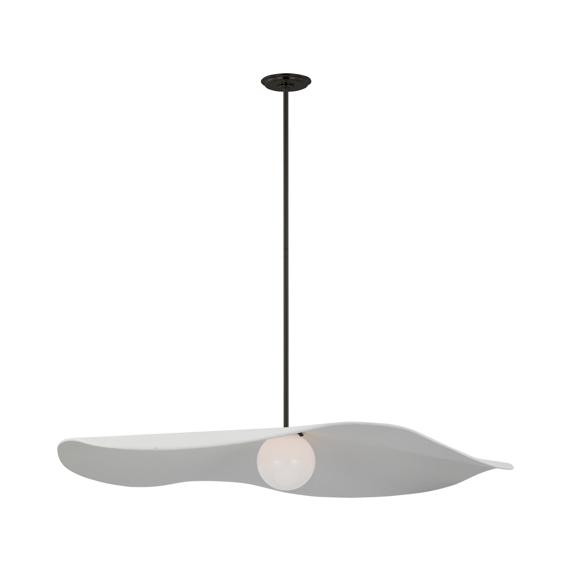 Suspension LED en sphère de verre