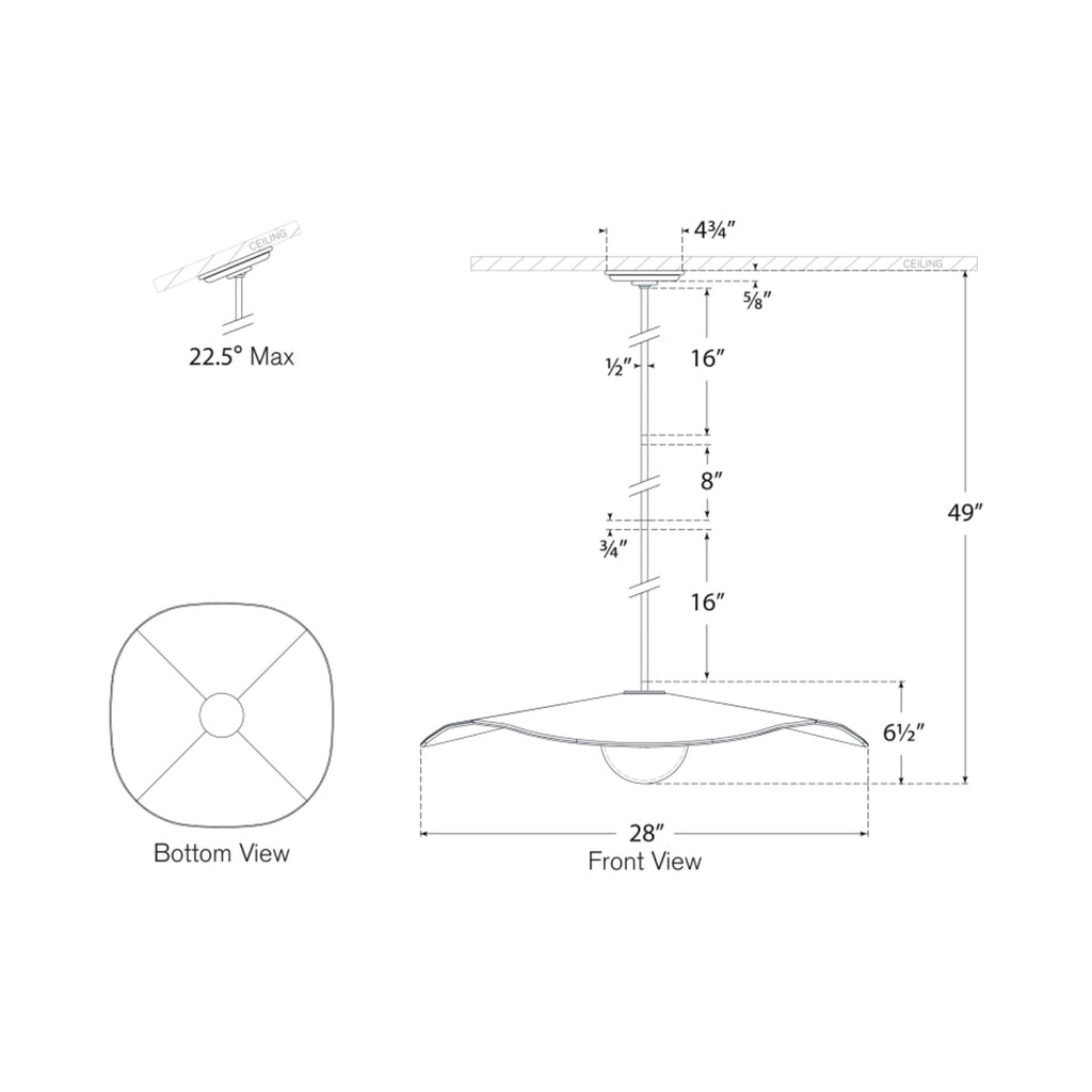 Suspension LED en sphère de verre