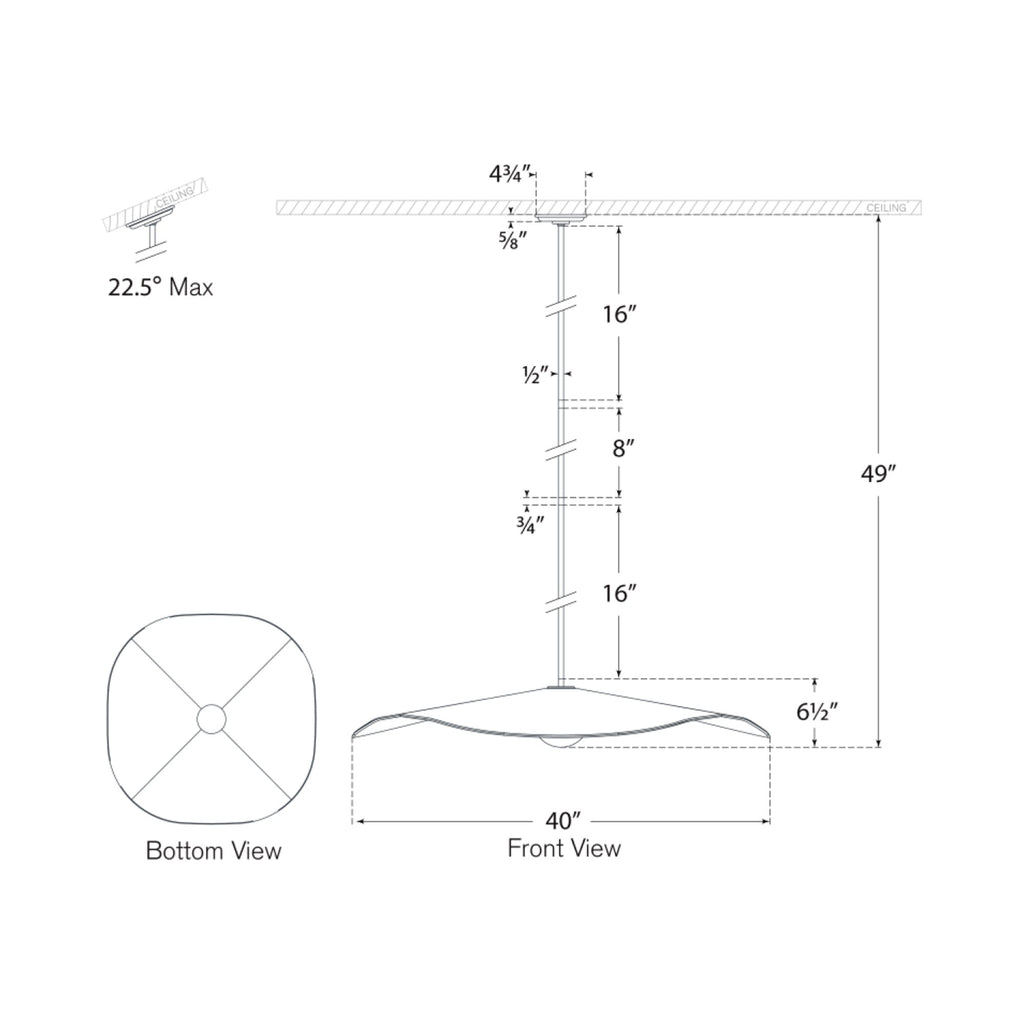 Suspension LED en sphère de verre