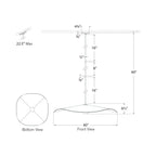 Suspension LED en sphère de verre