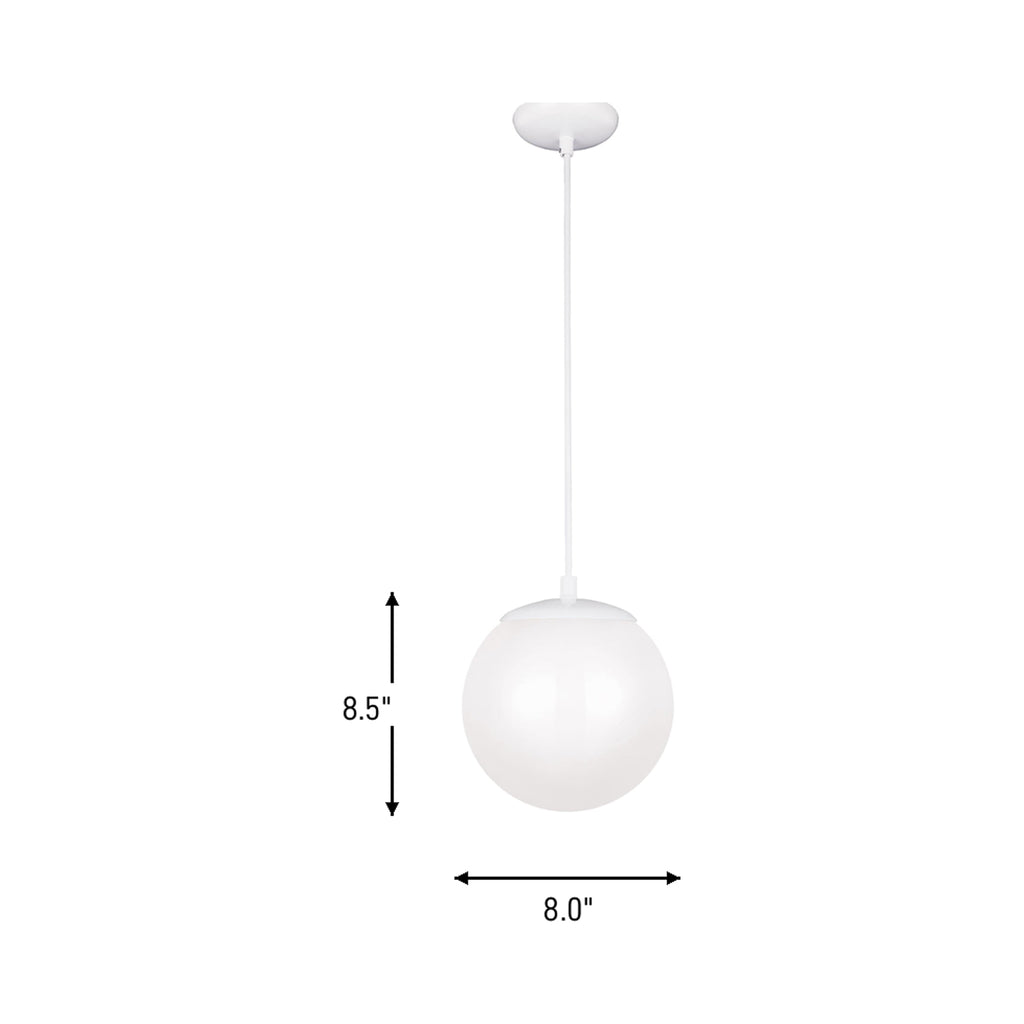Suspension Globe en aluminium et verre avec cordon en tissu réglable