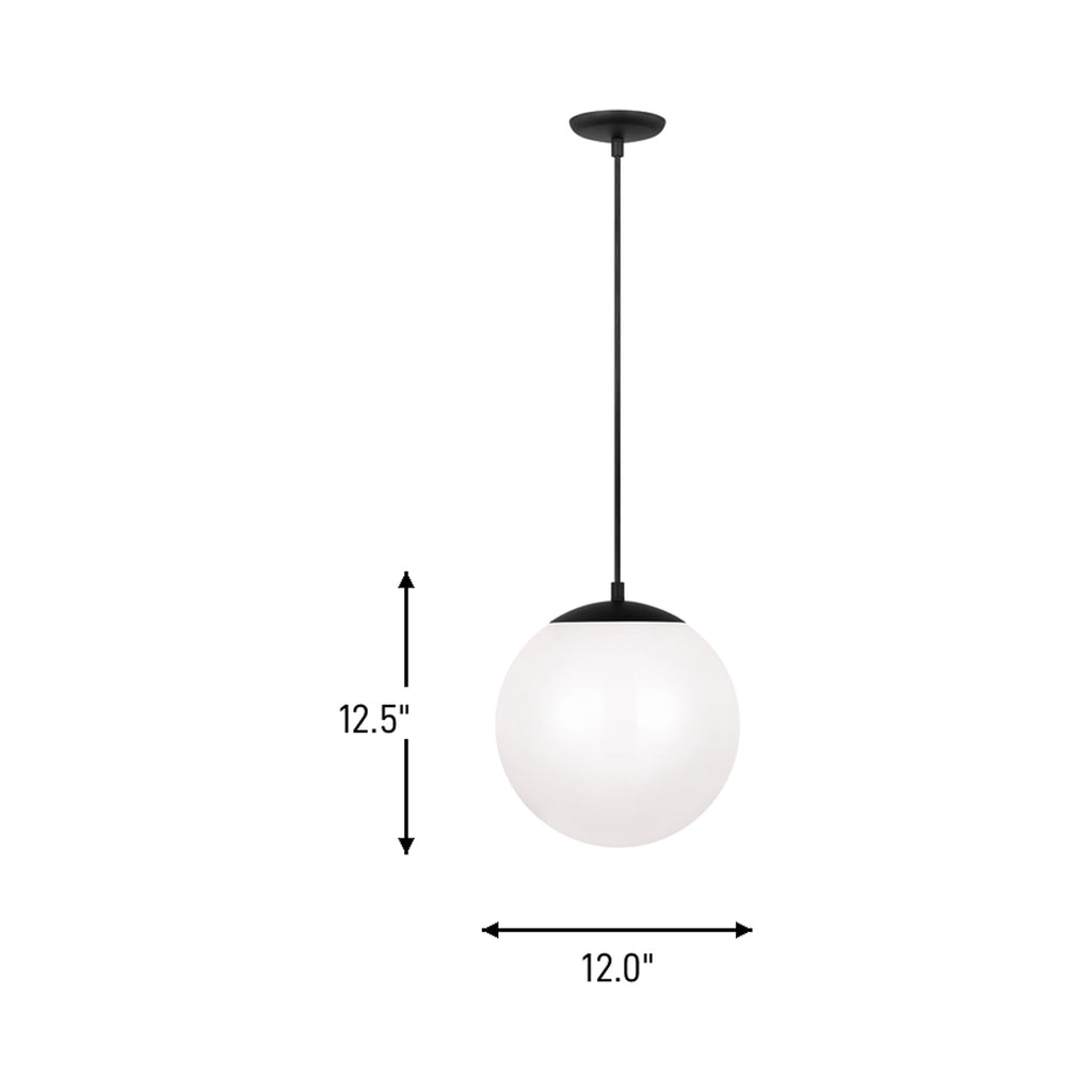 Suspension Globe en aluminium et verre avec cordon en tissu réglable