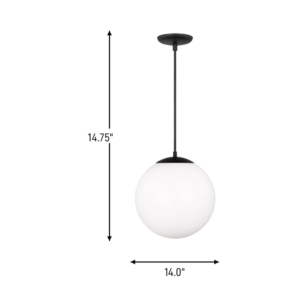 Suspension Globe en aluminium et verre avec cordon en tissu réglable