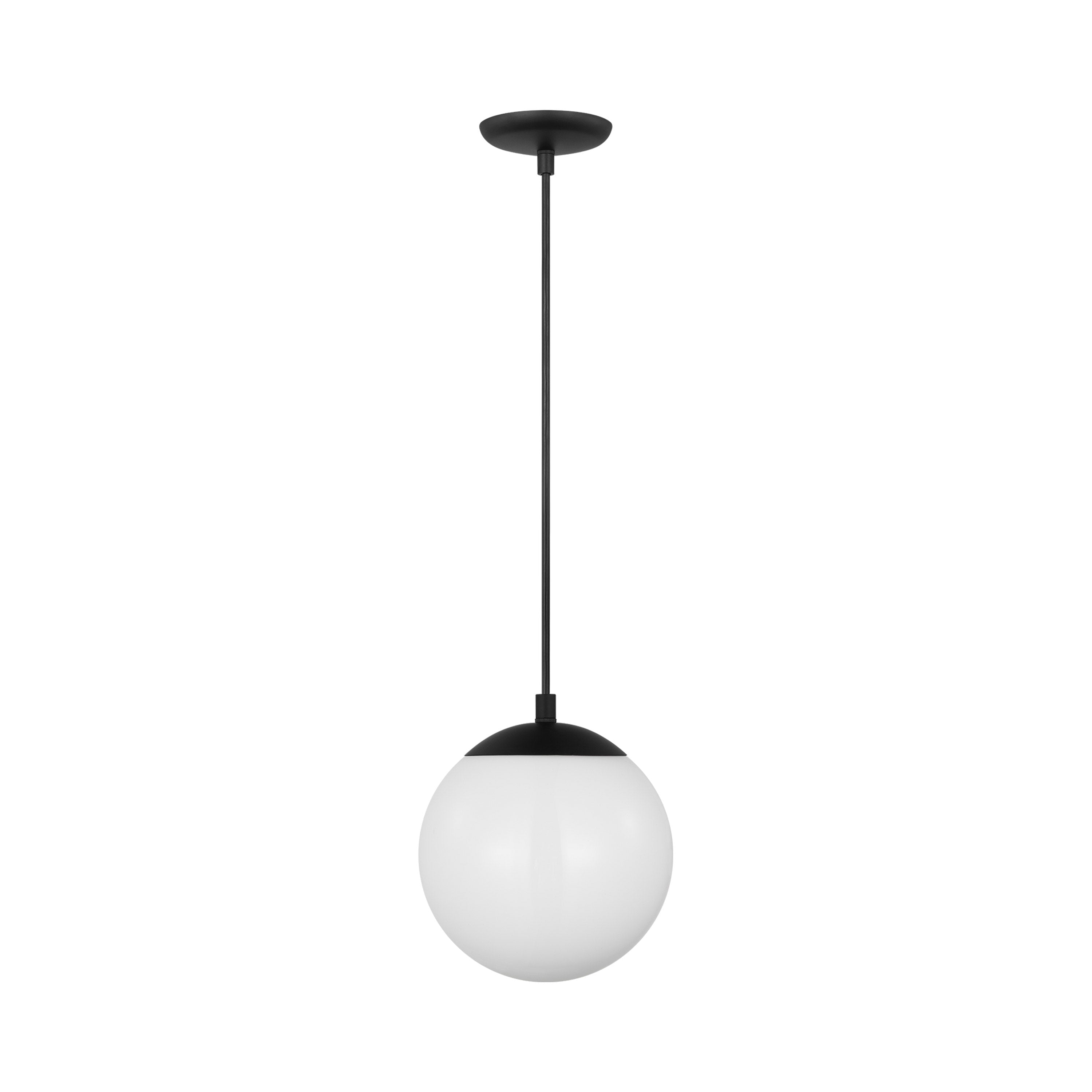 Suspension Globe en aluminium et verre avec cordon en tissu réglable