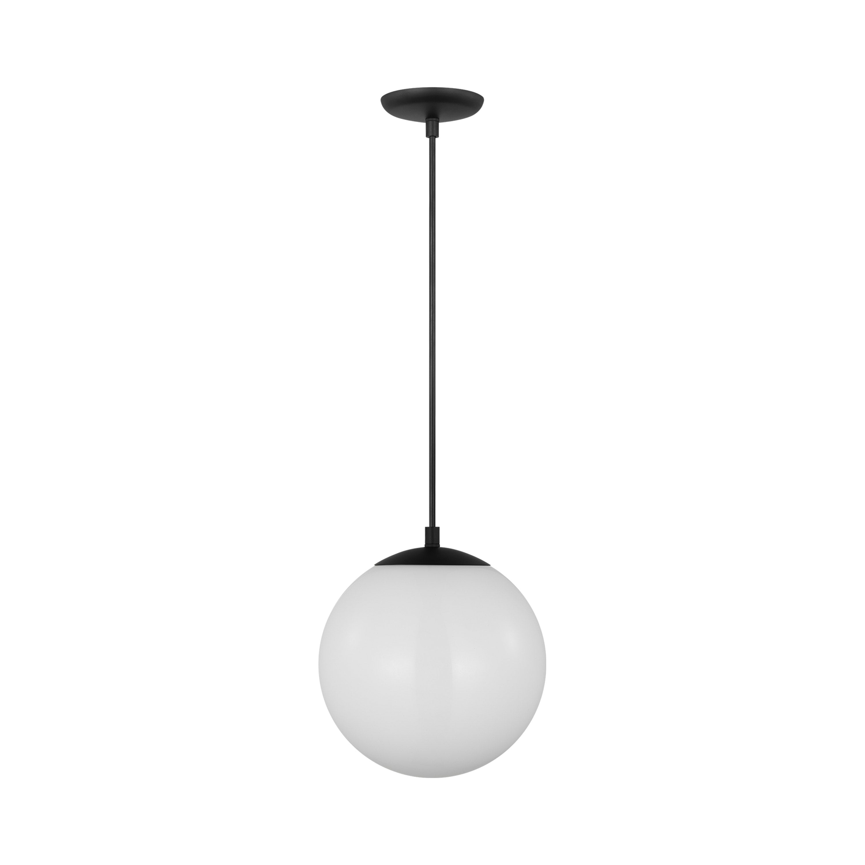 Suspension Globe en aluminium et verre avec cordon en tissu réglable