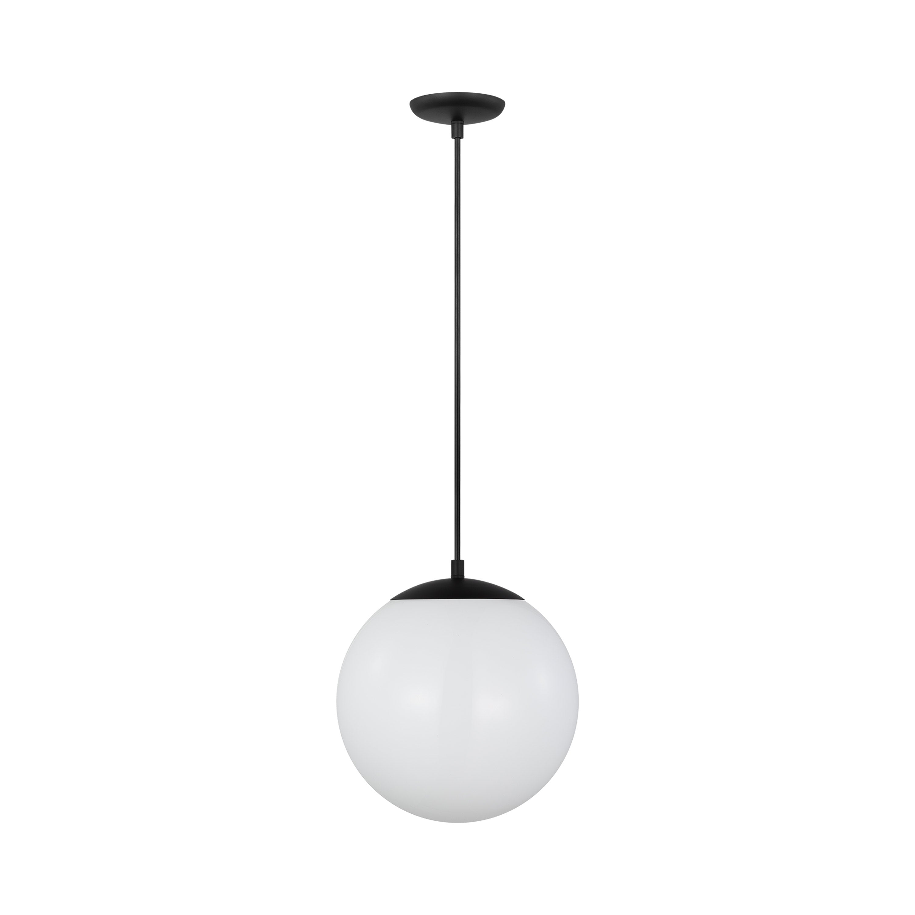 Suspension Globe en aluminium et verre avec cordon en tissu réglable