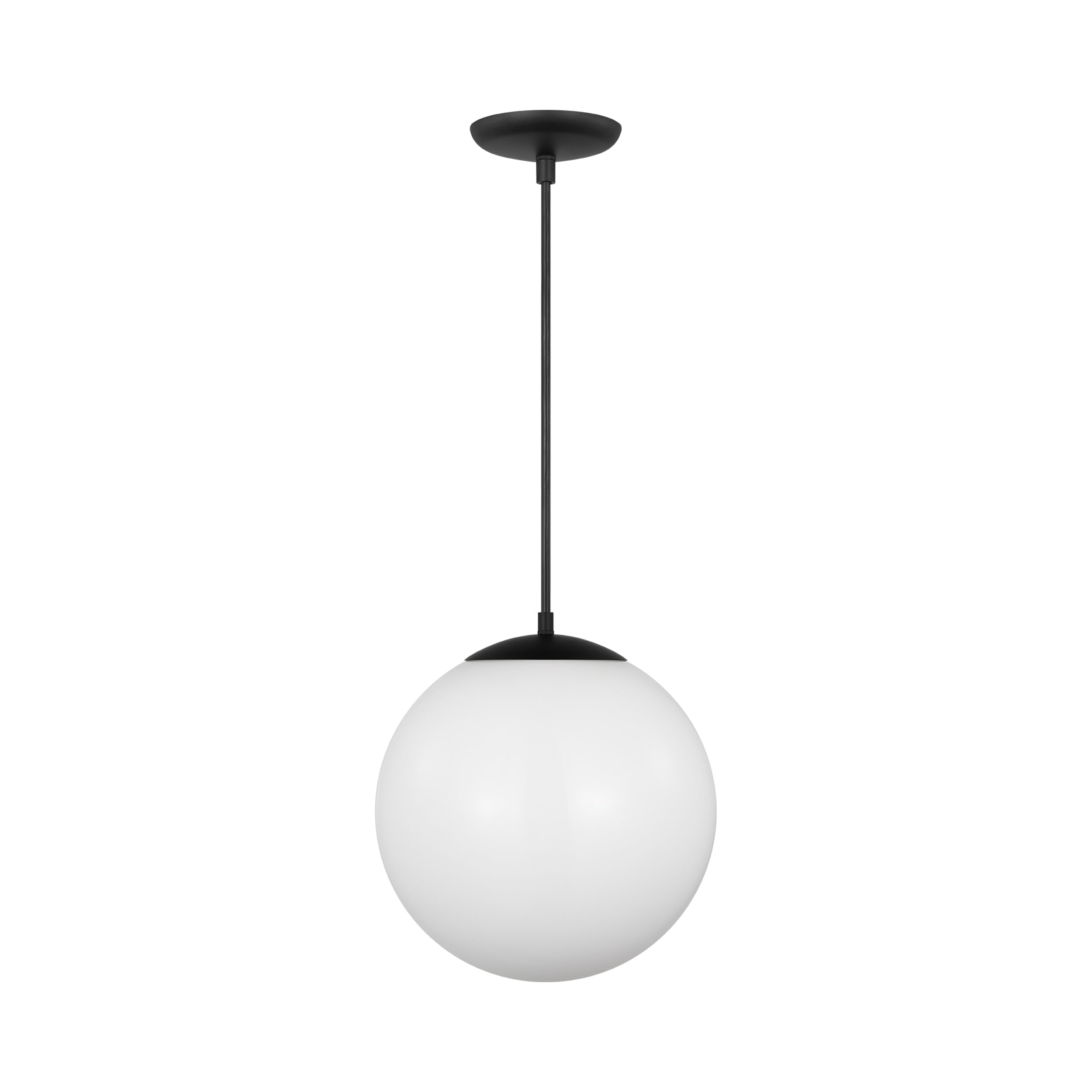 Suspension Globe en aluminium et verre avec cordon en tissu réglable