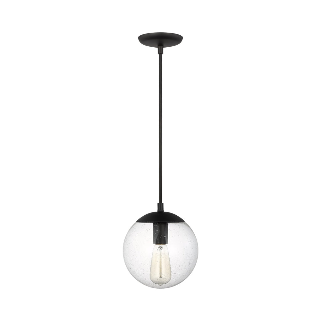 Suspension Globe en aluminium et verre avec cordon en tissu réglable